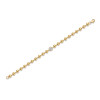 Glowing Beaded Chain - Made of morganite, 925 sterling silver and platinum-plated diamonds, it is a fashionable jewelry bracelet and a luxurious silver accessory.