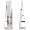 360° Rotatable 2-in-1 Lockable Jewelry Cabinet with Full-Length Mirror