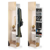 Jewelry Armoire with Full Length Mirror 360° and Large Capacity Jewelry Organizer Armoire, Mirror with Jewelry Storage, Coat Rack, Multi Storage Shelves