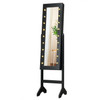 Mirrored Standing Jewelry Armoire Cabinet with LED Lights