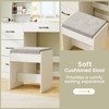 Makeup Vanity Desk Dressing Table and Stool Set with Mirror and Lights