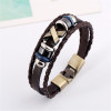 Personalized trend X -type accessories beaded bracelet Men's retro and simple pair of skinned handicular bracelet jewelry