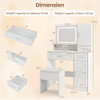Makeup Vanity Desk with Mirror and Lights Dressing Table and Stool Set