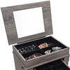 1PC Standing Jewelry Cabinet with 5 Drawers and Top Flip Mirror