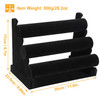 3-Tier Velvet Jewelry Stand Removable Bracelet Holder Watch Jewelry Bangle Display Rack