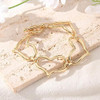 14K Gold and Silver Plated Special Cain Link with Toggle Clasp Closure in Daily or Party for Women Fashion Jewelry Gifts