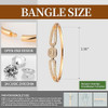 18K Gold Plated Bangles Bracelet Set for Women, 3 Pack Zinc Alloy with 3A Zircon Bangle, Dainty Vintage Trendy, Waterproof, Non Tarnish, Fashion Jewelry Accessories for Women, Ideal Gift, Party Favors