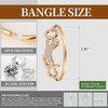 18K Gold Plated Bangles Bracelet Set for Women, 3 Pack Zinc Alloy with 3A Zircon Bangle, Dainty Vintage Trendy, Waterproof, Non Tarnish, Fashion Jewelry Accessories for Women, Ideal Gift, Party Favors