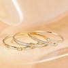 18K Gold Plated Bangles Bracelet Set for Women, 3 Pack Zinc Alloy with 3A Zircon Bangle, Dainty Vintage Trendy, Waterproof, Non Tarnish, Fashion Jewelry Accessories for Women, Ideal Gift, Party Favors