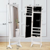 Mirrored Standing Jewelry Cabinet Storage Box