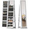 Decorative mirror, jewelry cabinet, storage rack, makeup cabinet, white