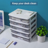 Plastic Drawers 5 Layer Desktop Storage, Small Organizer Box Storage Container Case, Desktop Organizer with Clear Drawers for Home, Office, Stationery, Jewelry and Cosmetics
