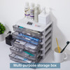 Plastic Drawers 5 Layer Desktop Storage, Small Organizer Box Storage Container Case, Desktop Organizer with Clear Drawers for Home, Office, Stationery, Jewelry and Cosmetics