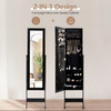 Mirrored Standing Jewelry Cabinet Storage Box