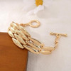 14K Gold and Silver Plated Special Cain Link with Toggle Clasp Closure in Daily or Party for Women Fashion Jewelry Gifts