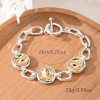 14K Gold and Silver Plated Special Cain Link with Toggle Clasp Closure in Daily or Party for Women Fashion Jewelry Gifts