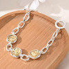 14K Gold and Silver Plated Special Cain Link with Toggle Clasp Closure in Daily or Party for Women Fashion Jewelry Gifts