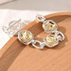 14K Gold and Silver Plated Special Cain Link with Toggle Clasp Closure in Daily or Party for Women Fashion Jewelry Gifts