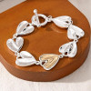 14K Gold and Silver Plated Special Cain Link with Toggle Clasp Closure in Daily or Party for Women Fashion Jewelry Gifts