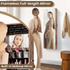 43.5 Inch Jewelry Mirror Cabinet with Full-length Mirror and Adjustable Hangers