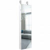 Wall and Door Mounted Mirrored Jewelry Cabinet with Lights