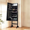 Mirrored Standing Jewelry Armoire Cabinet with LED Lights