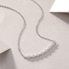 White Moon Stars - A fashionable and popular jewelry necklace pendant set, featuring Monis stone, made of 925 silver and plated with platinum diamonds.