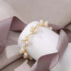Gorgeous Cubic Zirconia Wedding Jewelry for Bride Bridesmaid, Elegant Simulated Pearl Teardrop Tennis Bracelet Gift for Women