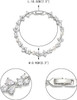 Gorgeous Cubic Zirconia Wedding Jewelry for Bride Bridesmaid, Elegant Simulated Pearl Teardrop Tennis Bracelet Gift for Women