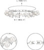 Gorgeous Cubic Zirconia Wedding Jewelry for Bride Bridesmaid, Elegant Simulated Pearl Teardrop Tennis Bracelet Gift for Women