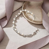 Gorgeous Cubic Zirconia Wedding Jewelry for Bride Bridesmaid, Elegant Simulated Pearl Teardrop Tennis Bracelet Gift for Women