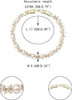 Gorgeous Cubic Zirconia Wedding Jewelry for Bride Bridesmaid, Elegant Simulated Pearl Teardrop Tennis Bracelet Gift for Women