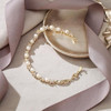 Gorgeous Cubic Zirconia Wedding Jewelry for Bride Bridesmaid, Elegant Simulated Pearl Teardrop Tennis Bracelet Gift for Women