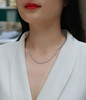 Round Center Verse - A fashionable and popular jewelry necklace pendant set, featuring Monnes stone, made of 925 silver and plated with platinum diamonds