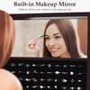 Mirrored Standing Jewelry Armoire Cabinet with LED Lights