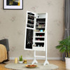 Mirrored Standing Jewelry Armoire Cabinet with LED Lights