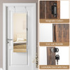 43.5 Inch Jewelry Mirror Cabinet with Full-length Mirror and Adjustable Hangers