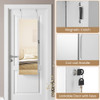 43.5 Inch Jewelry Mirror Cabinet with Full-length Mirror and Adjustable Hangers
