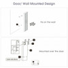 Wall and Door Mounted Mirrored Jewelry Cabinet with Lights