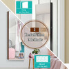 Wall and Door Mounted Mirrored Jewelry Cabinet with Lights