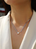Zhang Yang - A fashionable and popular jewelry necklace pendant set, featuring one carat morganite, made of 925 silver and plated with platinum and diamonds.