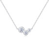 A fashionable and popular jewelry necklace pendant set, featuring Monisite gemstones, made of 925 silver and plated with platinum and diamonds.