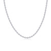 Round Center Verse - A fashionable and popular jewelry necklace pendant set, featuring Monnes stone, made of 925 silver and plated with platinum diamonds