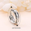 Anxiety Relieve Rings 925 Sterling Silver Spinner Fidget Ring Worry Stress Relieving Boredom ADHD Autism Ring Platinum Plated Jewelry Birthday Gifts for Women Men