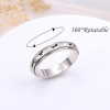 Anxiety Relieve Rings 925 Sterling Silver Spinner Fidget Ring Worry Stress Relieving Boredom ADHD Autism Ring Platinum Plated Jewelry Birthday Gifts for Women Men