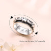 Anxiety Relieve Rings 925 Sterling Silver Spinner Fidget Ring Worry Stress Relieving Boredom ADHD Autism Ring Platinum Plated Jewelry Birthday Gifts for Women Men