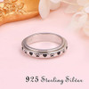 Anxiety Relieve Rings 925 Sterling Silver Spinner Fidget Ring Worry Stress Relieving Boredom ADHD Autism Ring Platinum Plated Jewelry Birthday Gifts for Women Men