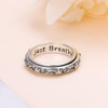 Anxiety Relieve Rings 925 Sterling Silver Spinner Fidget Ring Worry Stress Relieving Boredom ADHD Autism Ring Platinum Plated Jewelry Birthday Gifts for Women Men