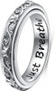 Anxiety Relieve Rings 925 Sterling Silver Spinner Fidget Ring Worry Stress Relieving Boredom ADHD Autism Ring Platinum Plated Jewelry Birthday Gifts for Women Men