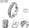 Anxiety Relieve Rings 925 Sterling Silver Spinner Fidget Ring Worry Stress Relieving Boredom ADHD Autism Ring Platinum Plated Jewelry Birthday Gifts for Women Men